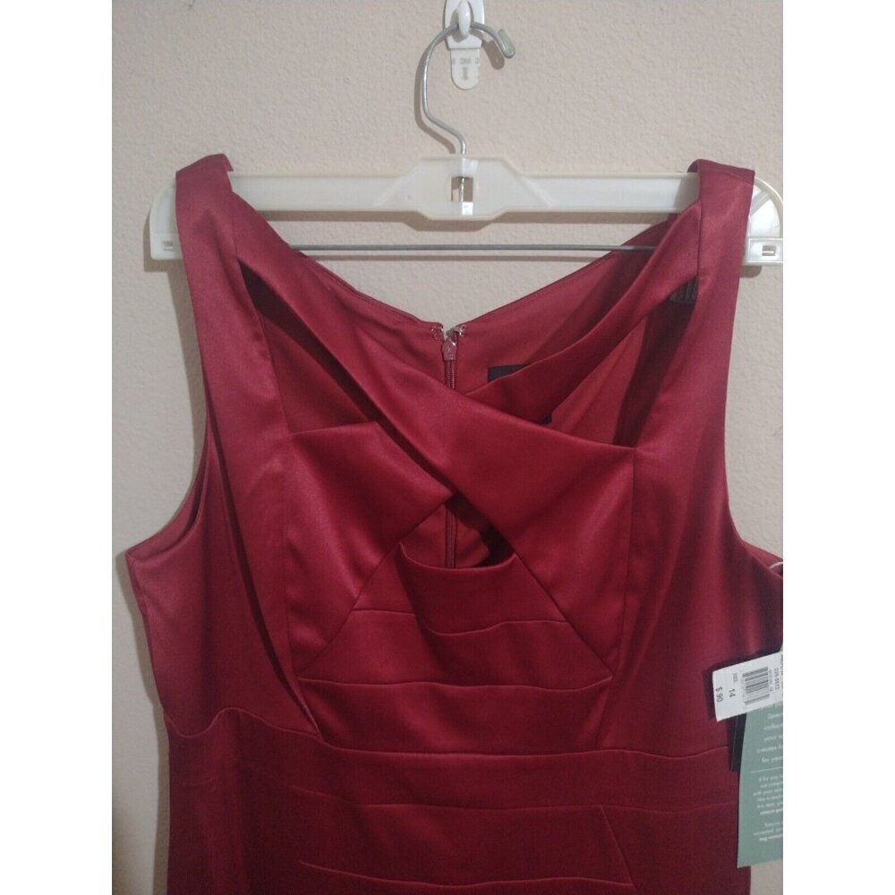 NWT New Melrose Black Bodycon Dress Women's Size 14 Red - Picture 5 of 12